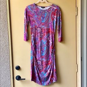 ETRO Paisley Print Viscose Pink & Blue Dress
